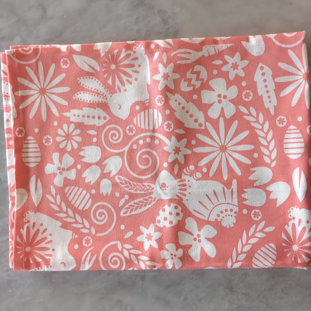 Artistic Accents pink Easter print dish towel